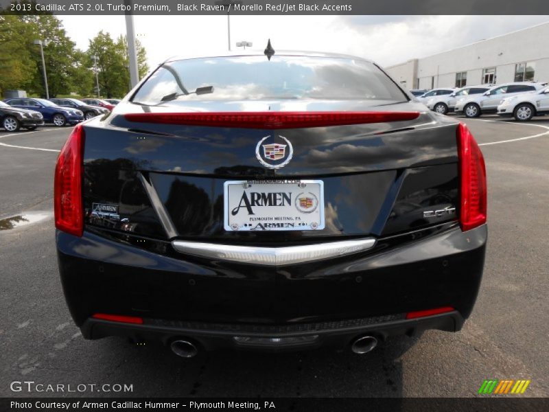 Black Raven / Morello Red/Jet Black Accents 2013 Cadillac ATS 2.0L Turbo Premium