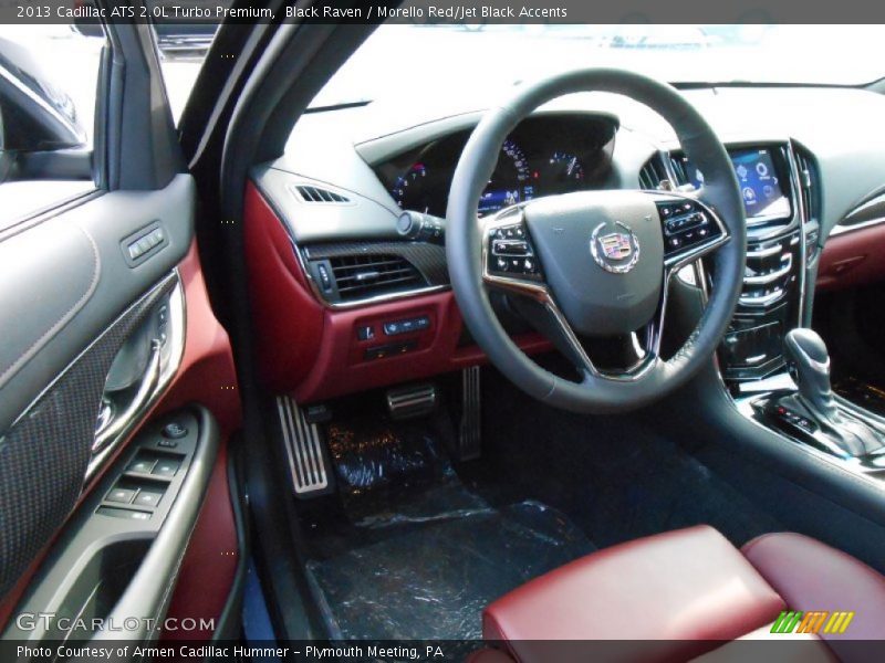 Black Raven / Morello Red/Jet Black Accents 2013 Cadillac ATS 2.0L Turbo Premium