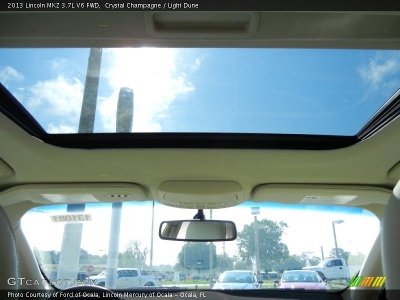 Sunroof of 2013 MKZ 3.7L V6 FWD