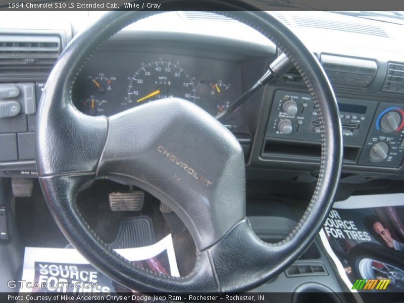 White / Gray 1994 Chevrolet S10 LS Extended Cab