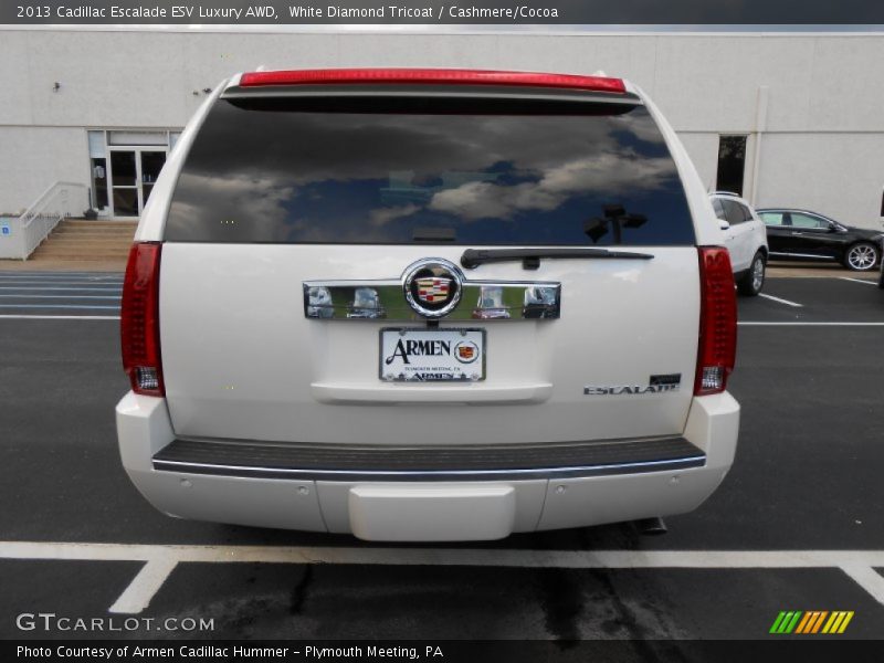 White Diamond Tricoat / Cashmere/Cocoa 2013 Cadillac Escalade ESV Luxury AWD