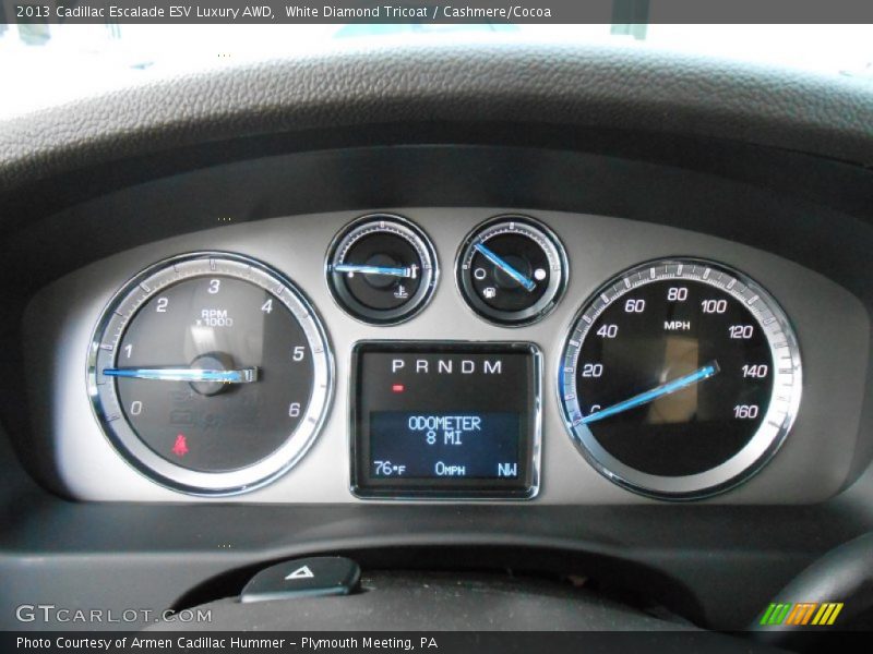 White Diamond Tricoat / Cashmere/Cocoa 2013 Cadillac Escalade ESV Luxury AWD