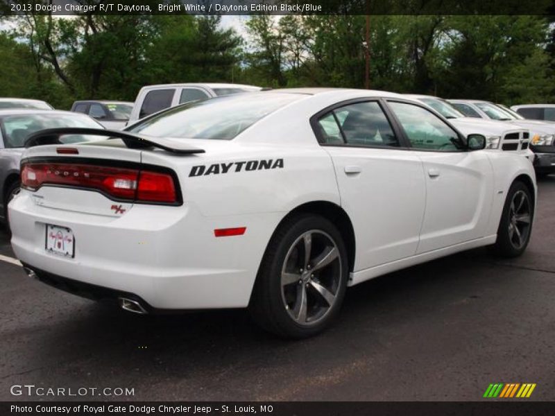 Bright White / Daytona Edition Black/Blue 2013 Dodge Charger R/T Daytona