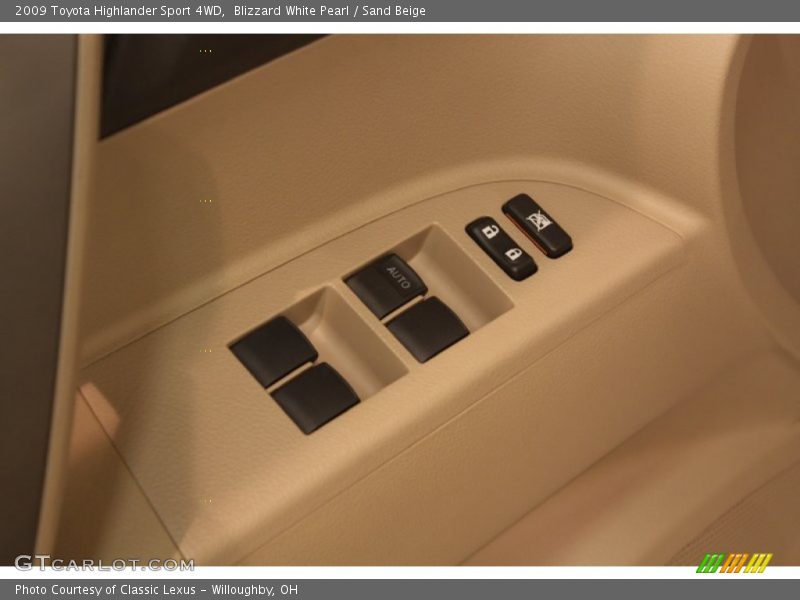 Blizzard White Pearl / Sand Beige 2009 Toyota Highlander Sport 4WD