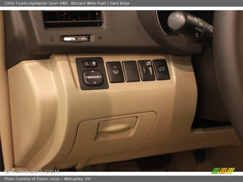 Blizzard White Pearl / Sand Beige 2009 Toyota Highlander Sport 4WD