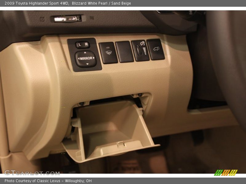 Blizzard White Pearl / Sand Beige 2009 Toyota Highlander Sport 4WD