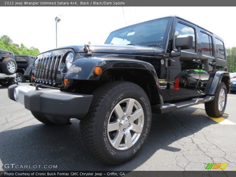 Black / Black/Dark Saddle 2013 Jeep Wrangler Unlimited Sahara 4x4