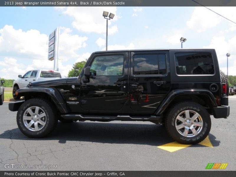 Black / Black/Dark Saddle 2013 Jeep Wrangler Unlimited Sahara 4x4