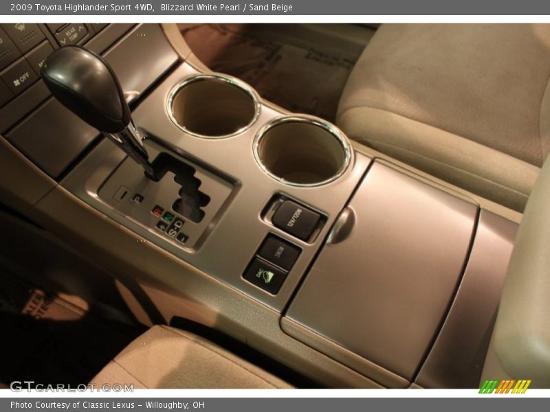 Blizzard White Pearl / Sand Beige 2009 Toyota Highlander Sport 4WD