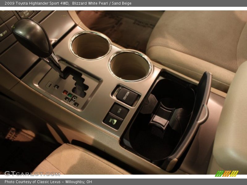 Blizzard White Pearl / Sand Beige 2009 Toyota Highlander Sport 4WD