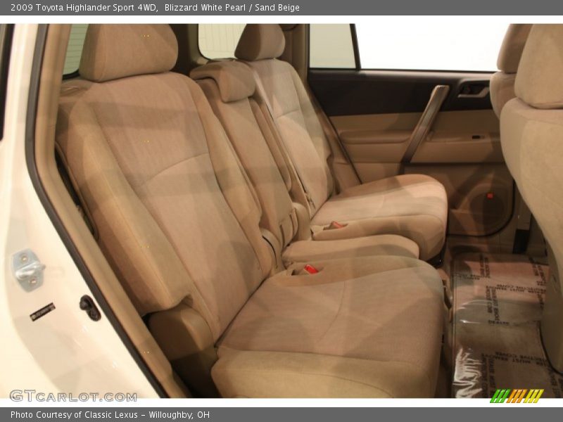 Blizzard White Pearl / Sand Beige 2009 Toyota Highlander Sport 4WD