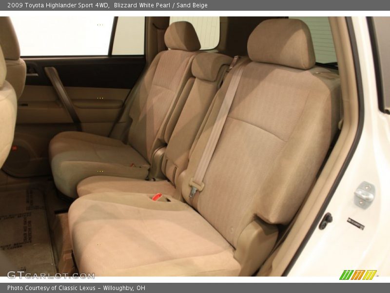 Blizzard White Pearl / Sand Beige 2009 Toyota Highlander Sport 4WD