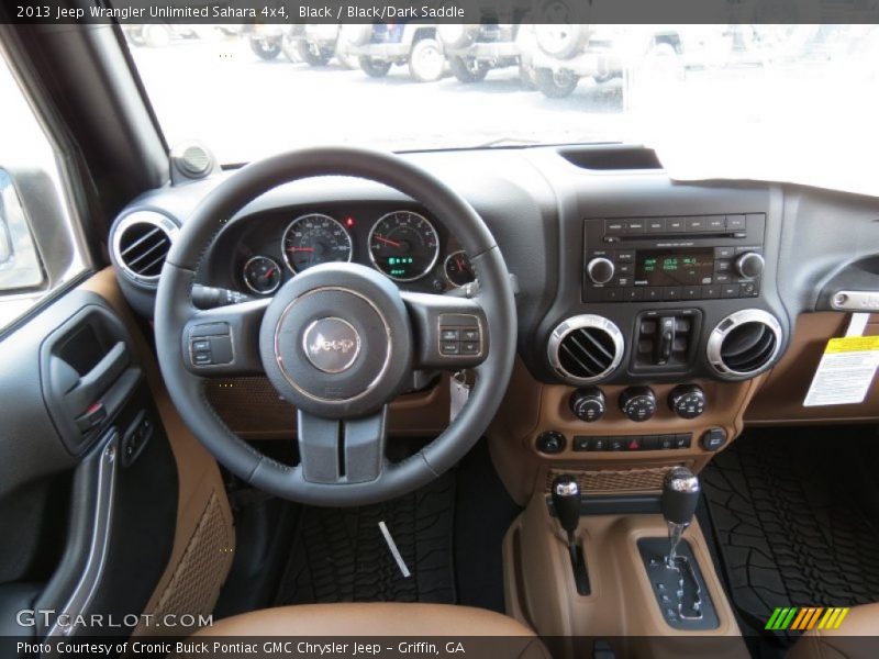Black / Black/Dark Saddle 2013 Jeep Wrangler Unlimited Sahara 4x4