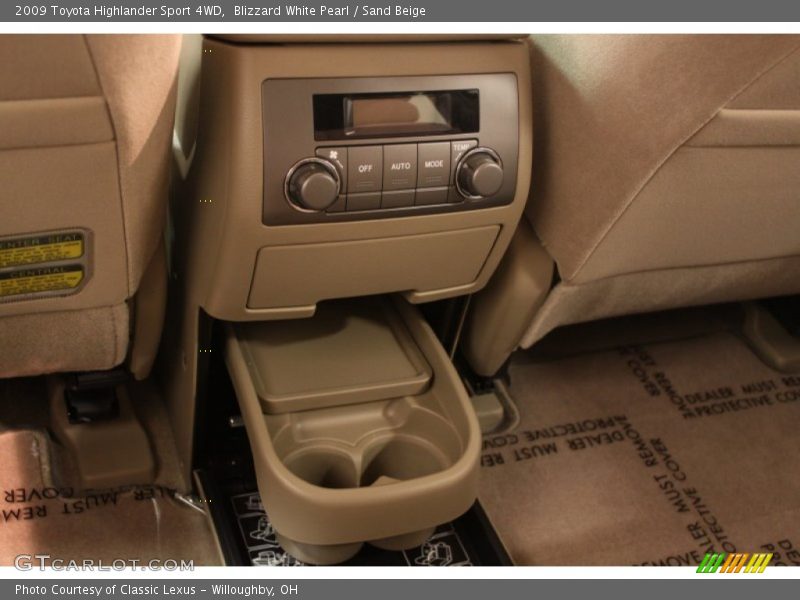 Blizzard White Pearl / Sand Beige 2009 Toyota Highlander Sport 4WD