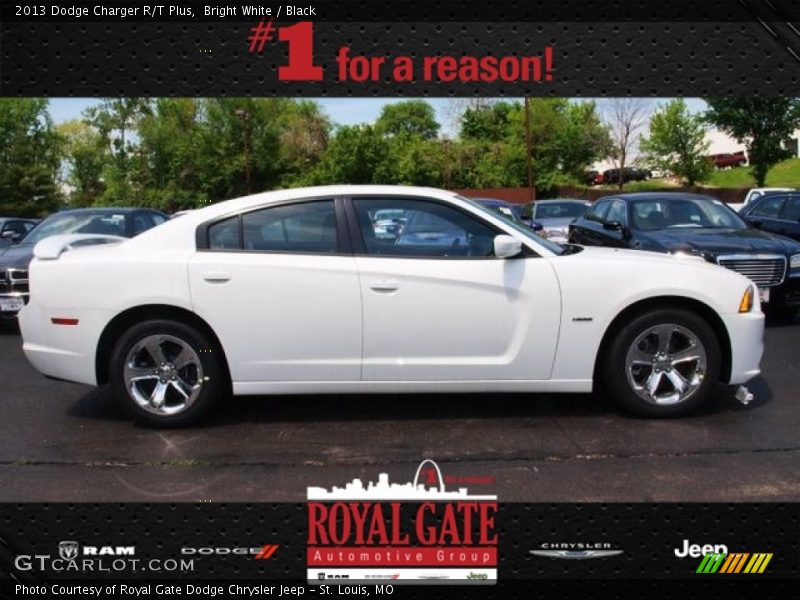 Bright White / Black 2013 Dodge Charger R/T Plus
