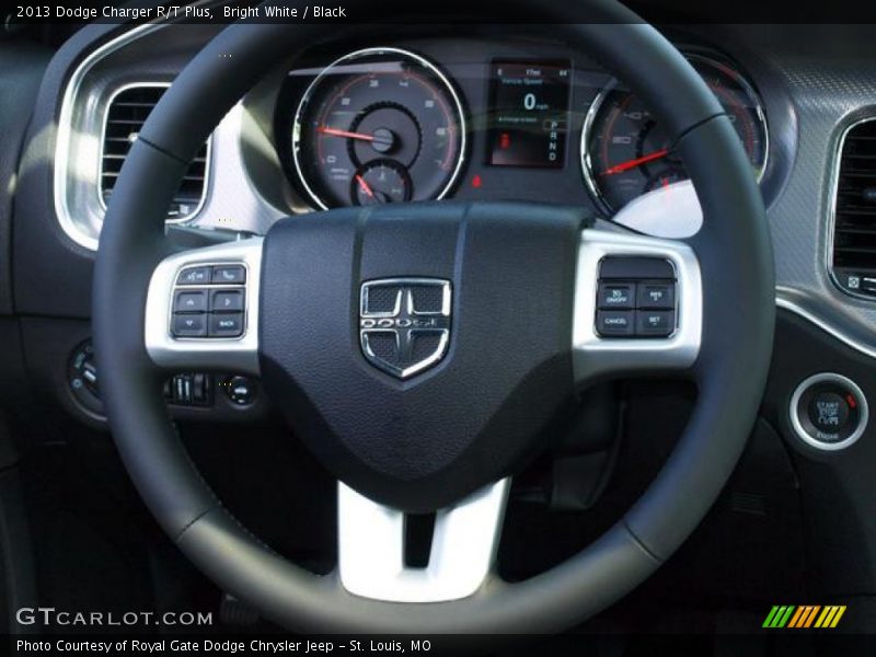 Bright White / Black 2013 Dodge Charger R/T Plus
