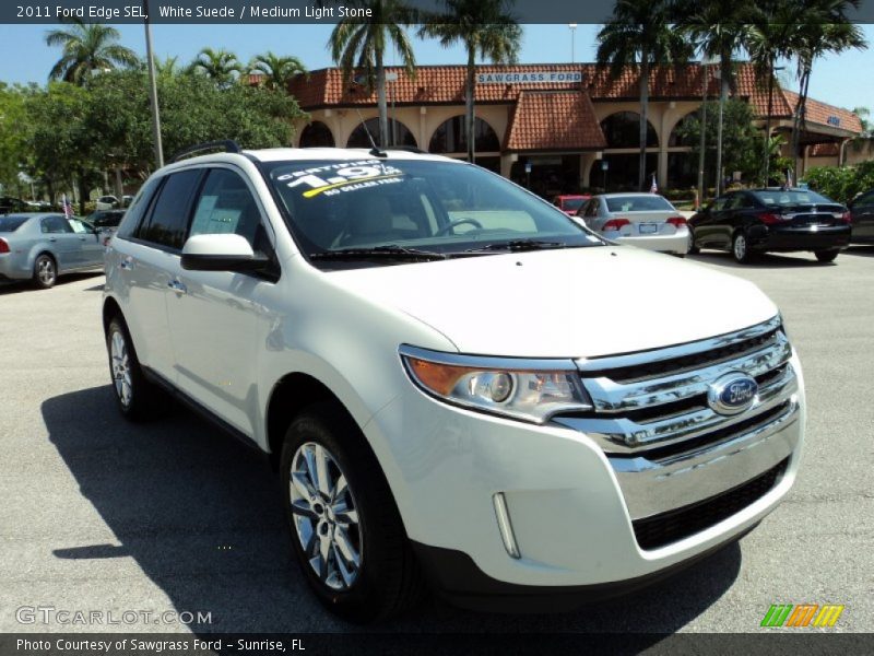 White Suede / Medium Light Stone 2011 Ford Edge SEL