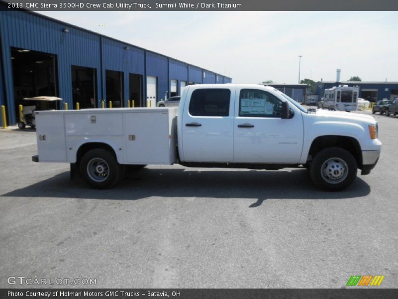 Summit White / Dark Titanium 2013 GMC Sierra 3500HD Crew Cab Utility Truck