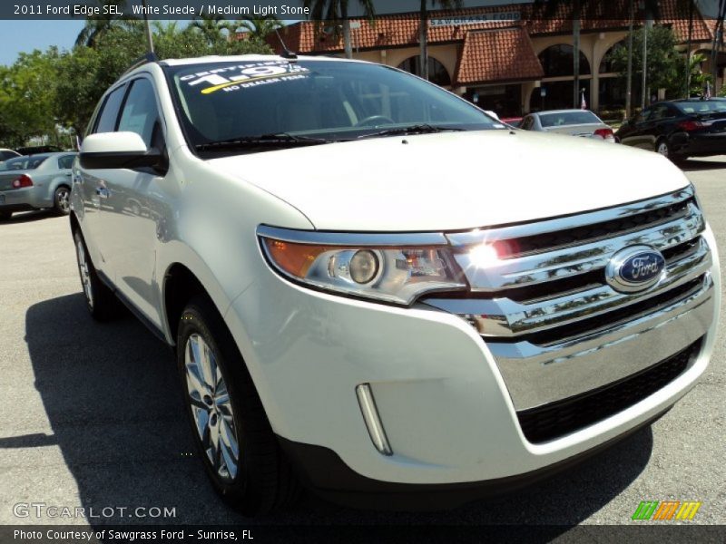 White Suede / Medium Light Stone 2011 Ford Edge SEL