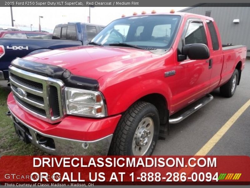 Red Clearcoat / Medium Flint 2005 Ford F250 Super Duty XLT SuperCab