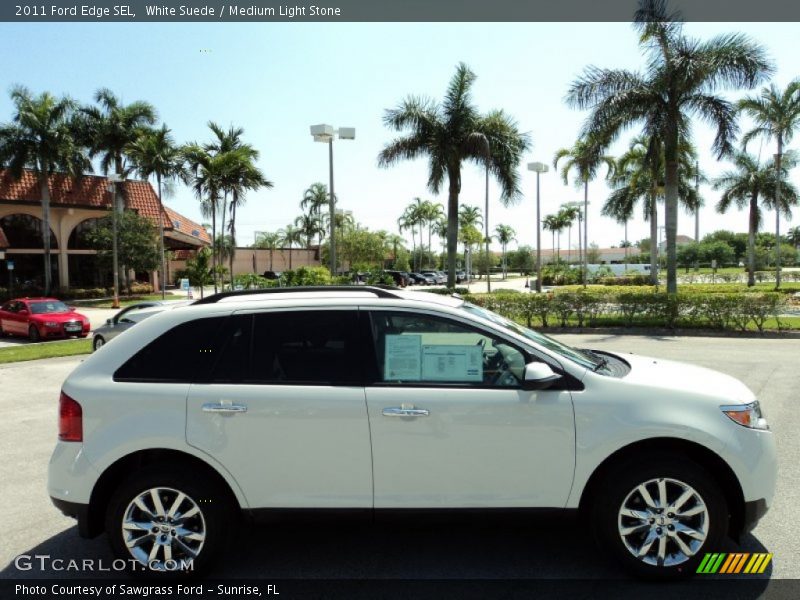 White Suede / Medium Light Stone 2011 Ford Edge SEL