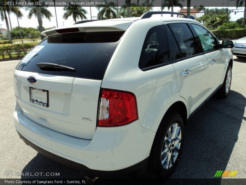 White Suede / Medium Light Stone 2011 Ford Edge SEL