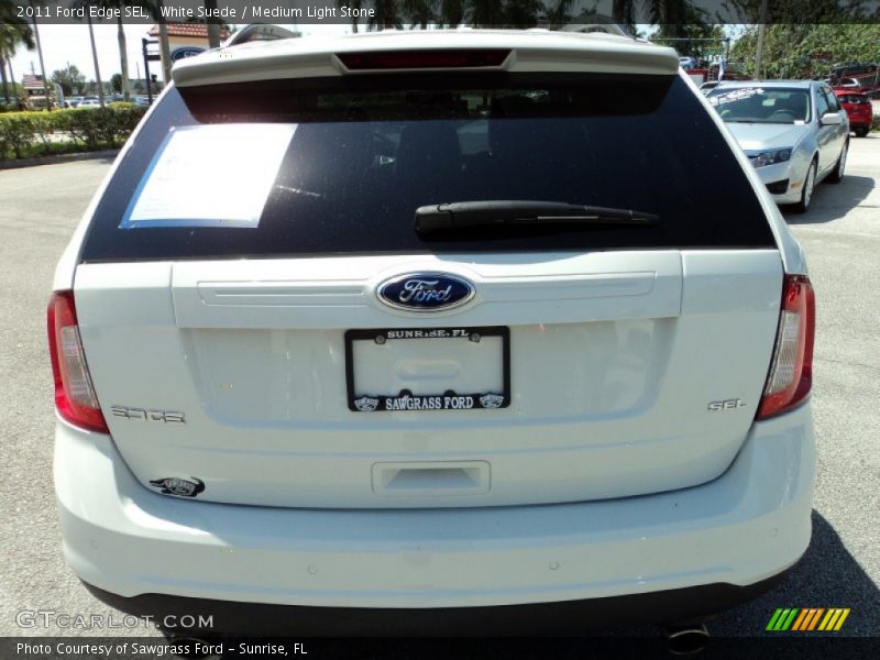White Suede / Medium Light Stone 2011 Ford Edge SEL