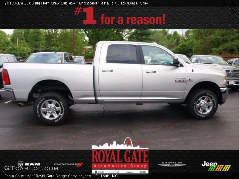 Bright Silver Metallic / Black/Diesel Gray 2013 Ram 2500 Big Horn Crew Cab 4x4