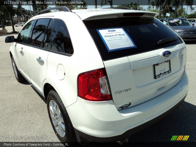White Suede / Medium Light Stone 2011 Ford Edge SEL
