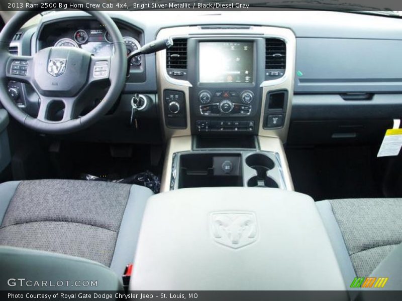 Bright Silver Metallic / Black/Diesel Gray 2013 Ram 2500 Big Horn Crew Cab 4x4