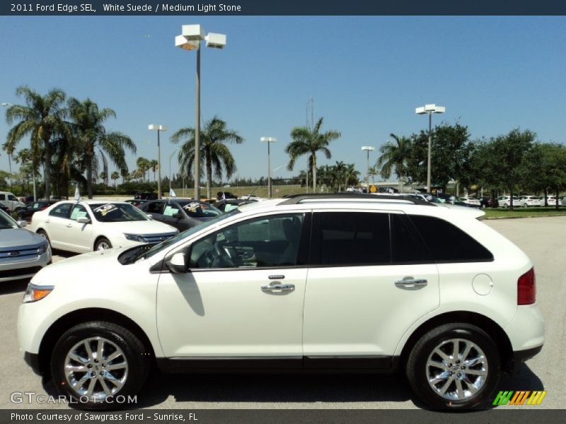White Suede / Medium Light Stone 2011 Ford Edge SEL