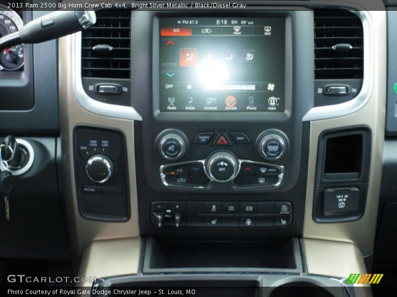 Bright Silver Metallic / Black/Diesel Gray 2013 Ram 2500 Big Horn Crew Cab 4x4