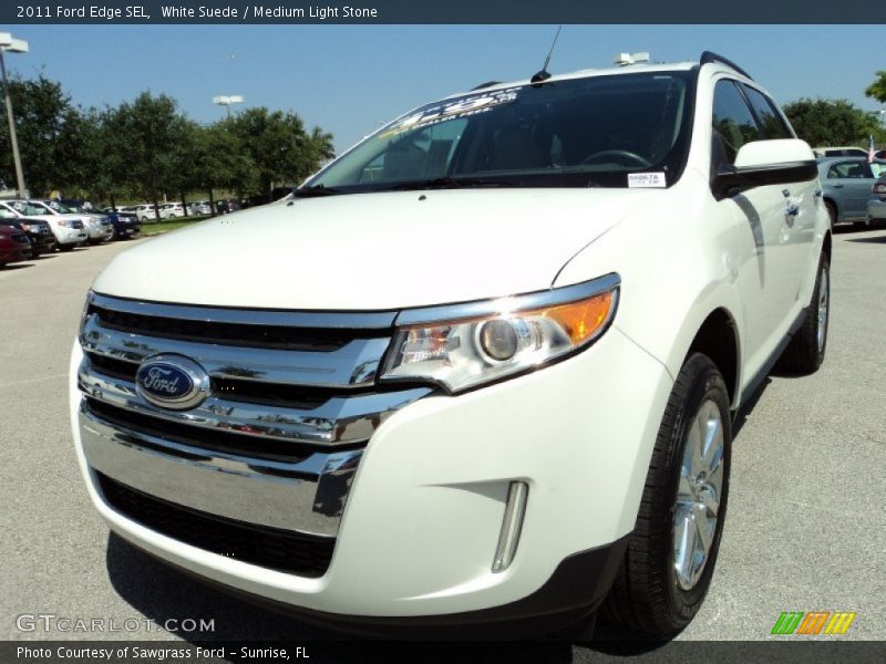 White Suede / Medium Light Stone 2011 Ford Edge SEL