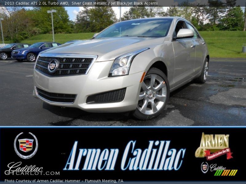 Silver Coast Metallic / Jet Black/Jet Black Accents 2013 Cadillac ATS 2.0L Turbo AWD