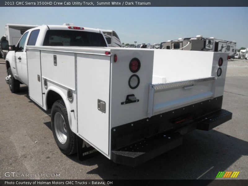 Summit White / Dark Titanium 2013 GMC Sierra 3500HD Crew Cab Utility Truck