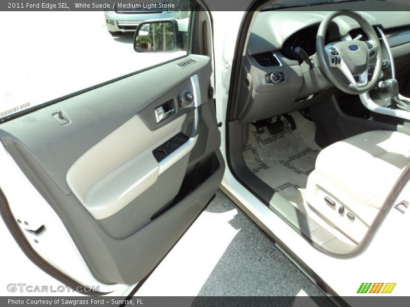 White Suede / Medium Light Stone 2011 Ford Edge SEL