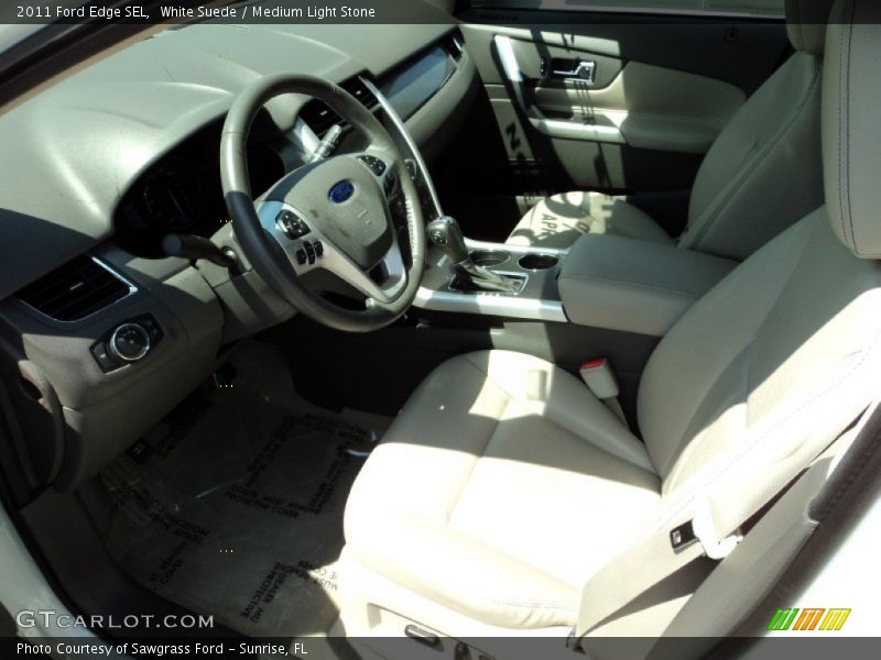 White Suede / Medium Light Stone 2011 Ford Edge SEL