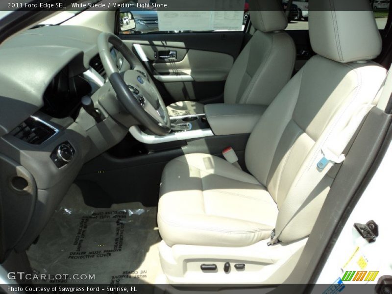 White Suede / Medium Light Stone 2011 Ford Edge SEL