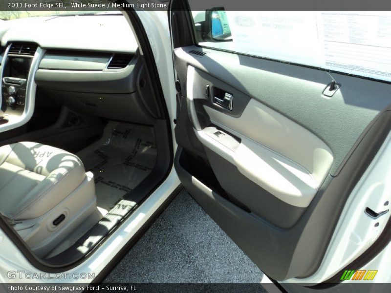 White Suede / Medium Light Stone 2011 Ford Edge SEL