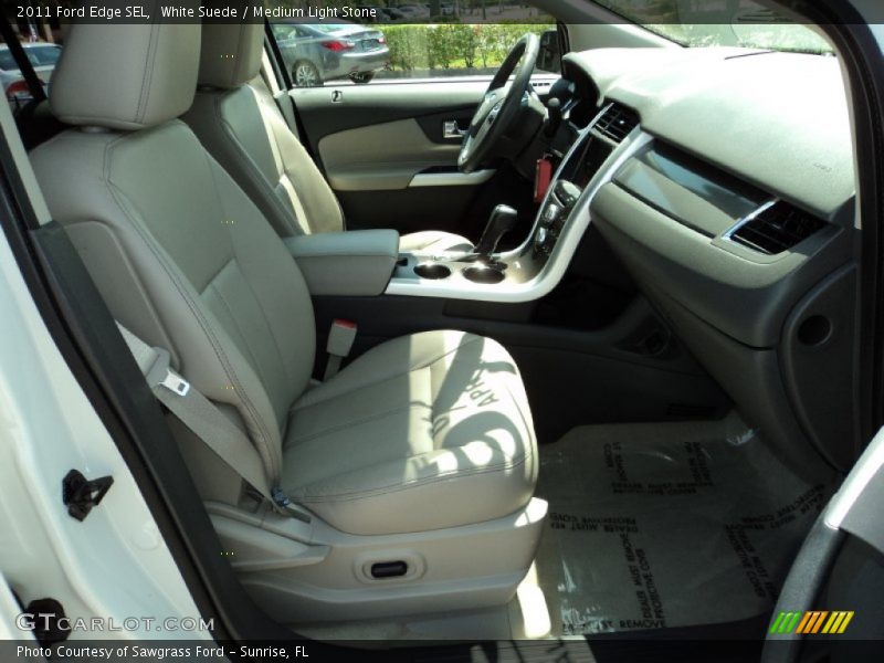 White Suede / Medium Light Stone 2011 Ford Edge SEL