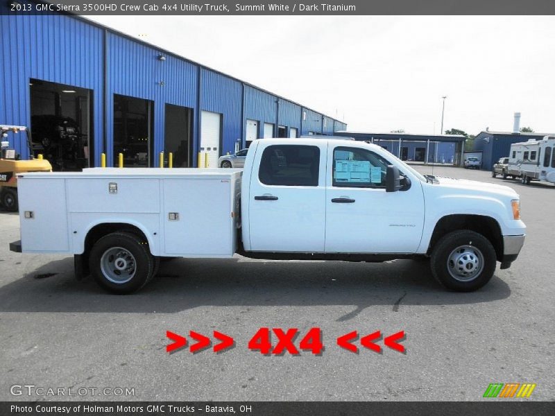 Summit White / Dark Titanium 2013 GMC Sierra 3500HD Crew Cab 4x4 Utility Truck
