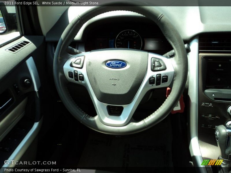 White Suede / Medium Light Stone 2011 Ford Edge SEL
