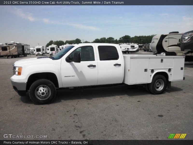  2013 Sierra 3500HD Crew Cab 4x4 Utility Truck Summit White