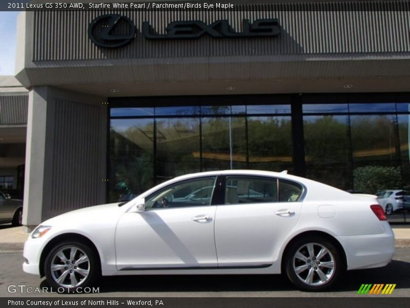 Starfire White Pearl / Parchment/Birds Eye Maple 2011 Lexus GS 350 AWD