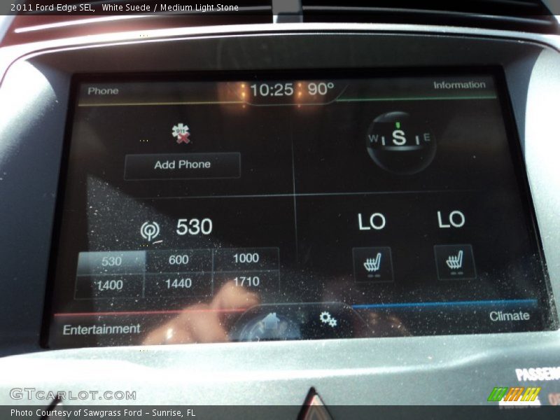 White Suede / Medium Light Stone 2011 Ford Edge SEL