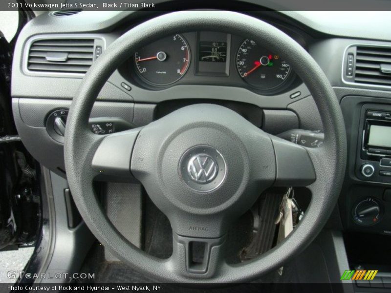 Black / Titan Black 2011 Volkswagen Jetta S Sedan