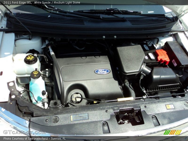 White Suede / Medium Light Stone 2011 Ford Edge SEL