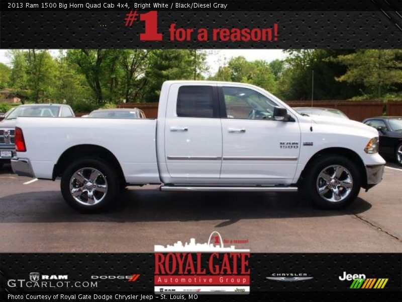 Bright White / Black/Diesel Gray 2013 Ram 1500 Big Horn Quad Cab 4x4