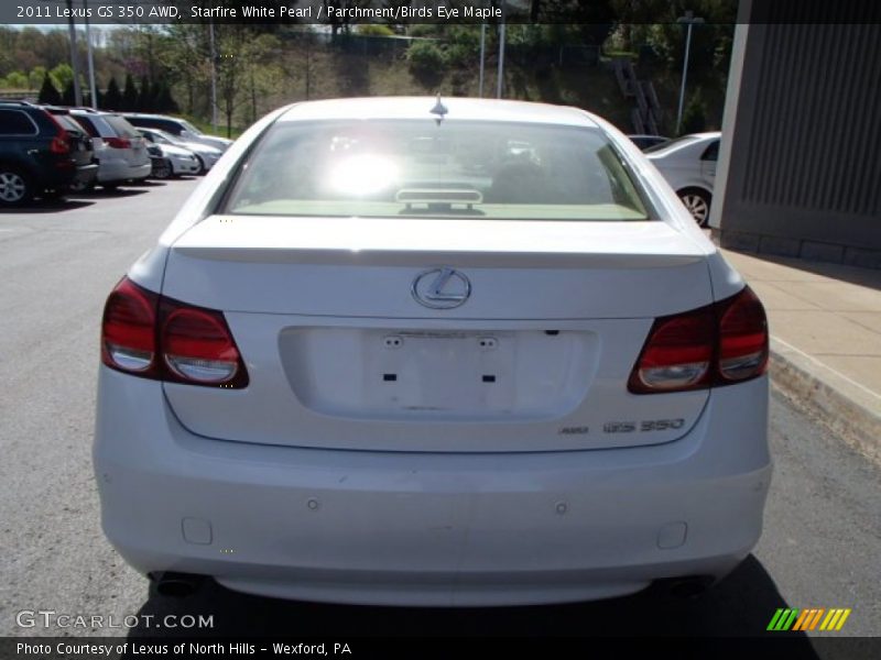 Starfire White Pearl / Parchment/Birds Eye Maple 2011 Lexus GS 350 AWD