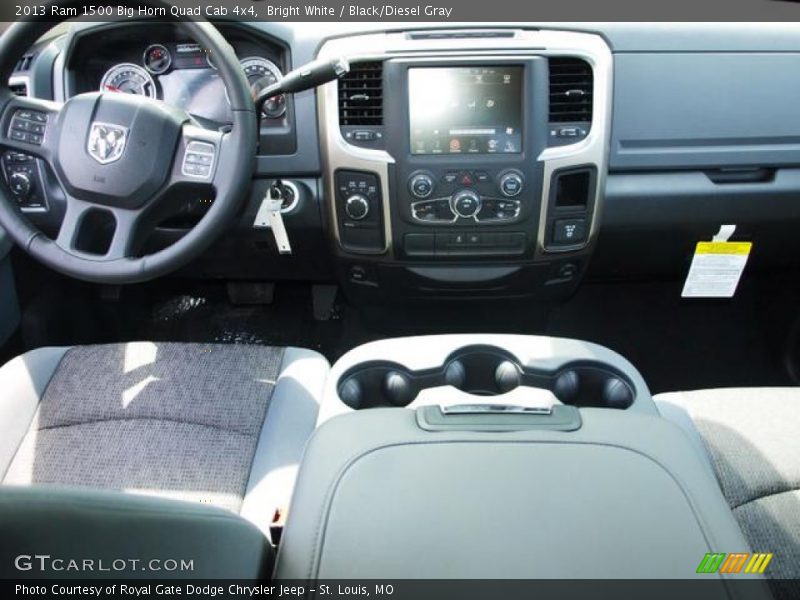 Bright White / Black/Diesel Gray 2013 Ram 1500 Big Horn Quad Cab 4x4